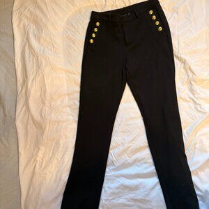 Gap Black Dress Pants with Gold Buttons Details Size 12